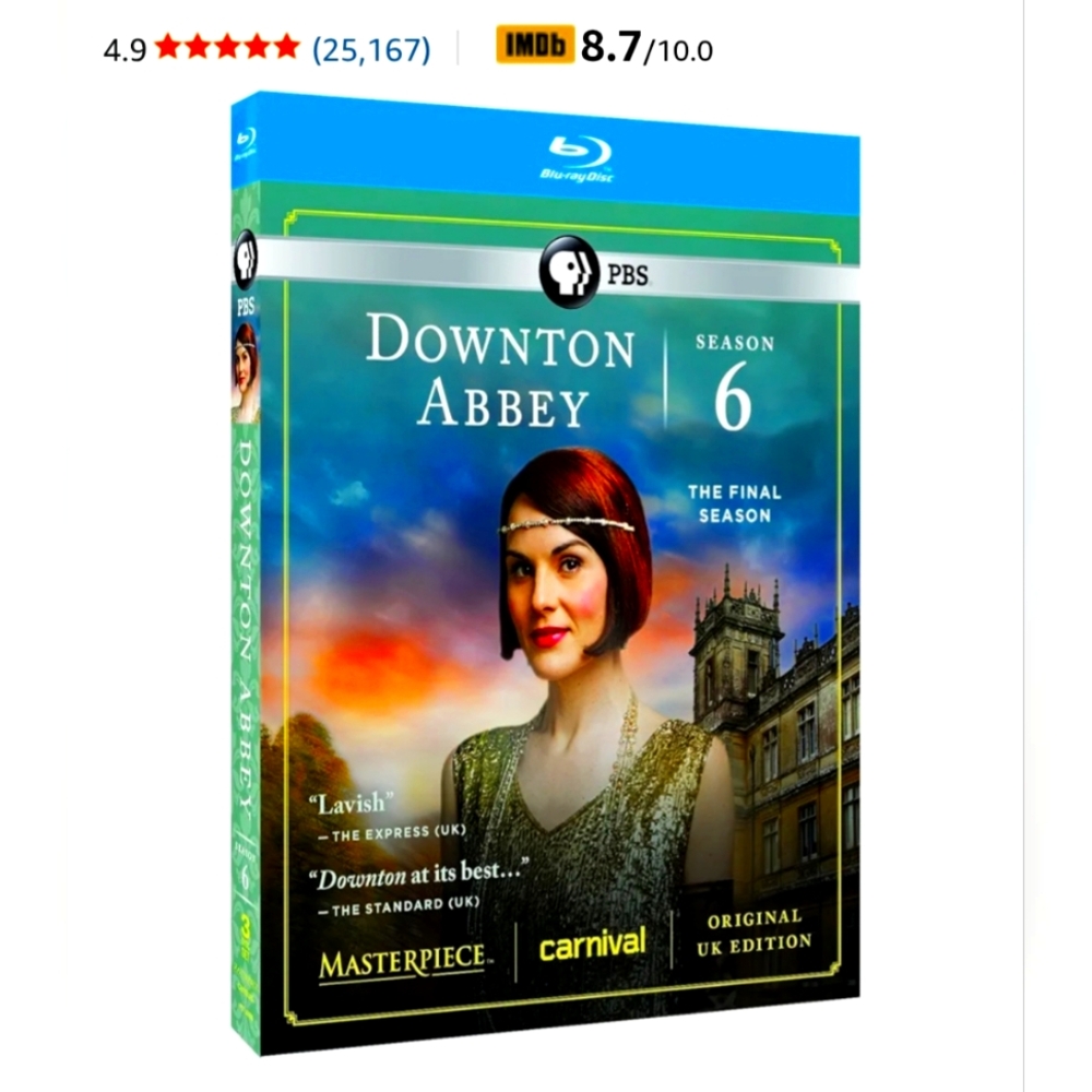 Downton Abbey Season 6 Blu-ray,  NWOT